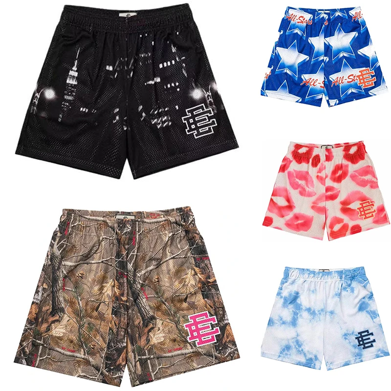 

EE Eric Emanuel Basic Shorts НОВЫЕ мужские повседневные шорты спортивные штаны для фитнеса летние спортивные штаны для тренировок в тренажерном зале Мужчины Женщины Классические сетчатые шорты для спортзала