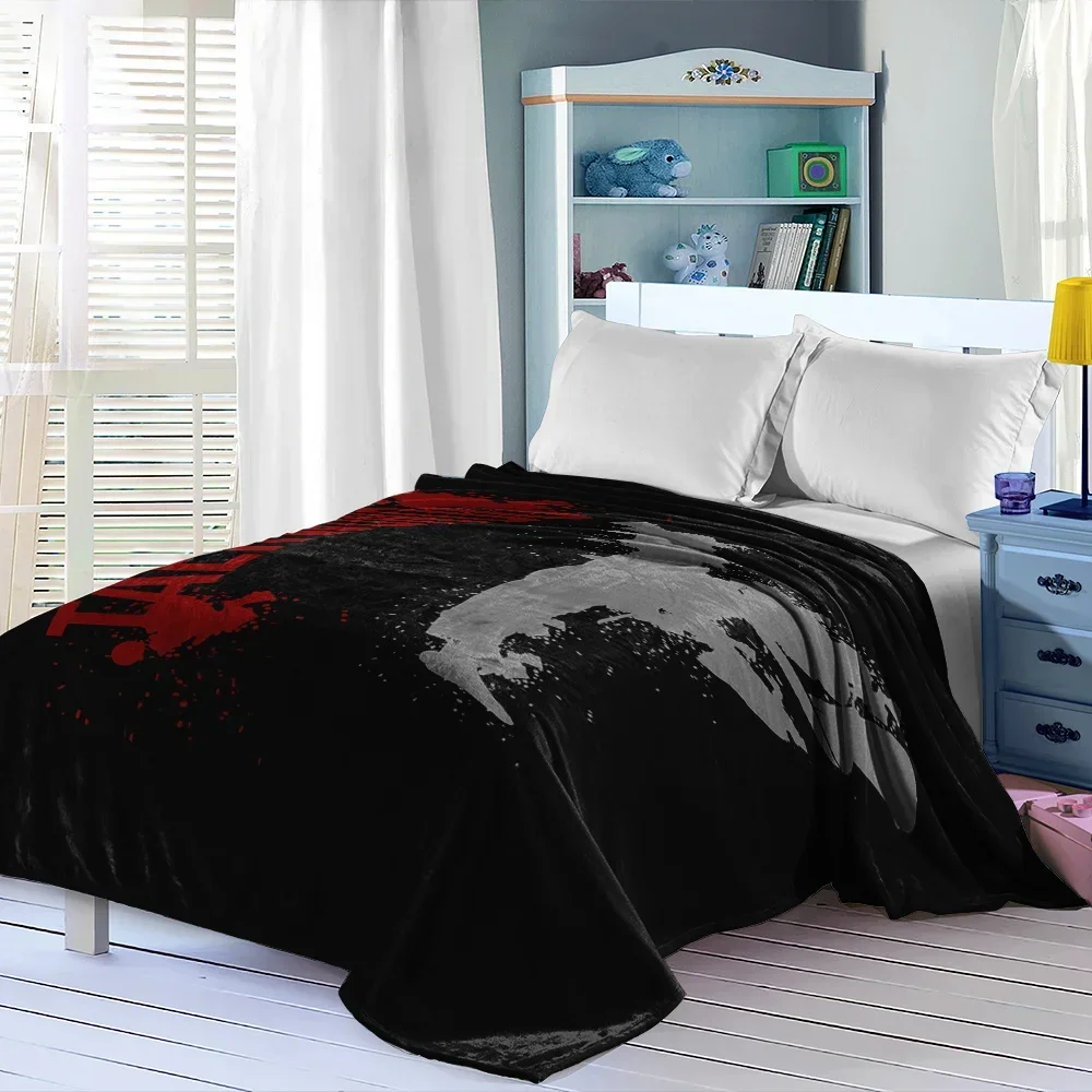 Cool Taekwondo Martial Arts Silhouette Throw Blanket for Gym Home Decor Gift Idea