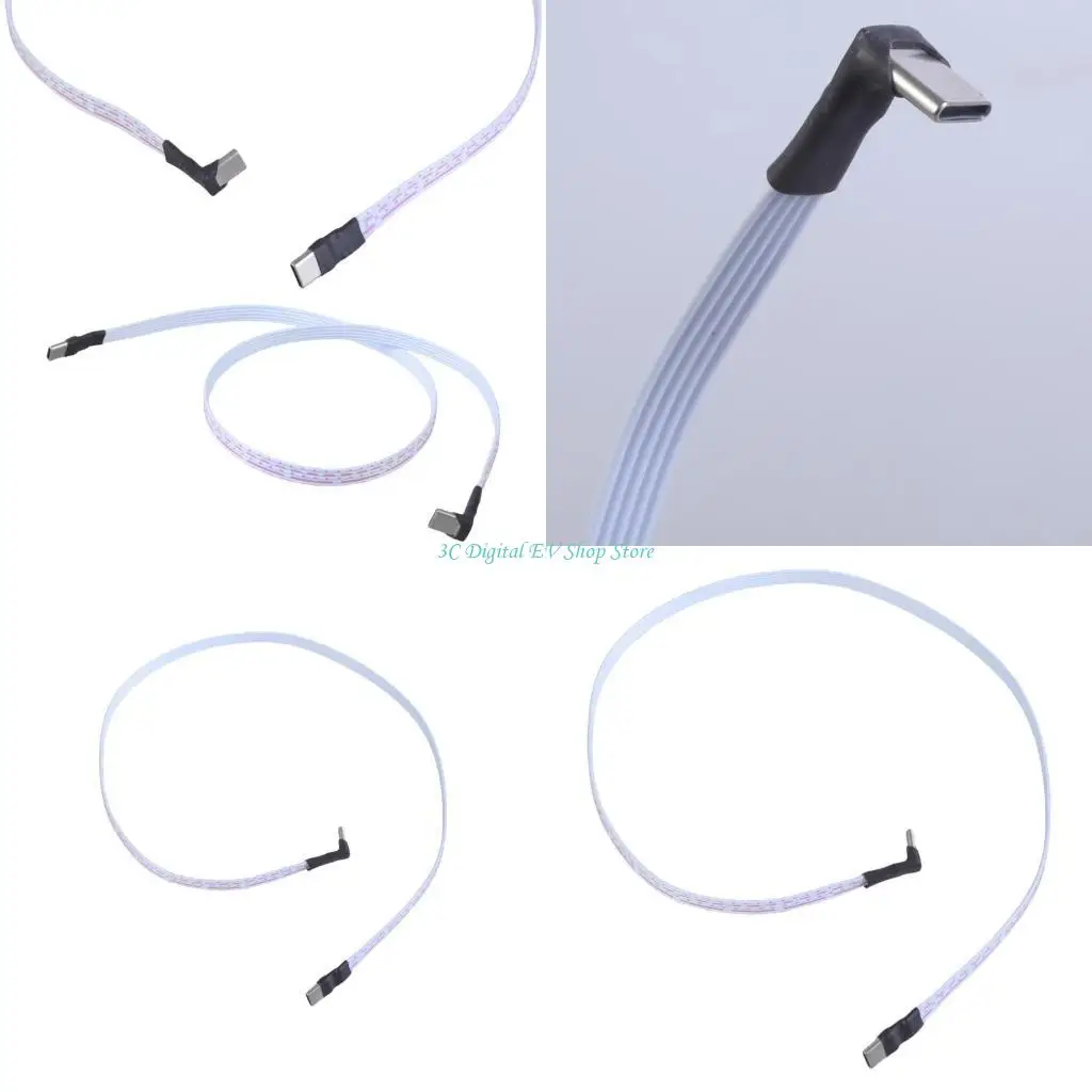 E74D Type C Male to Type C Converters Cable Thin Silicone Wire 480Mbps Data Transfer