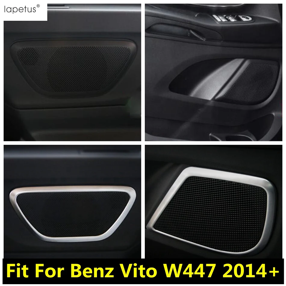 Lapetus Accessories For Mercedes-Benz Vito W447 2014 - 2019 Inner Door Stereo Loudspeaker Speaker Audio Molding Cover Kit Trim