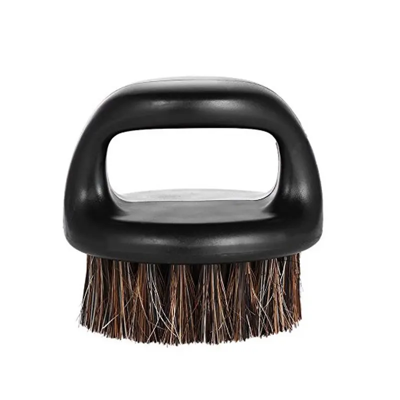 Brosse anti-poussière en poils de sanglier pour coiffeur professionnel, anneau de barbe, peigne de salon, brosses de balayage de cheveux, rasage du