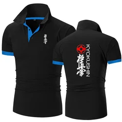 Kyokushin Karate Printing Fashion 2023 New Man's Summer Solid Color Short Sleeve High Quality Classic Slim Fit Polo Shirt Tops