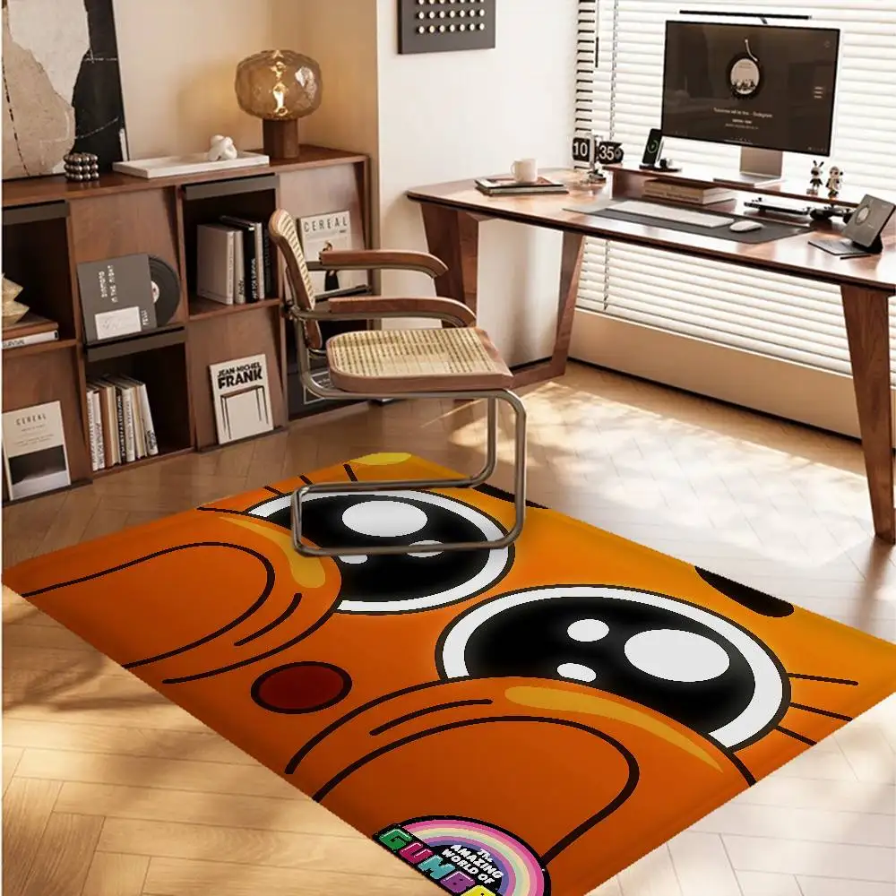 Cartoon The W-Wonderfully W-Weird World Of G-Gumball Entrance Door Mat Washable Non-Slip Living Room Sofa Chairs Area Mat