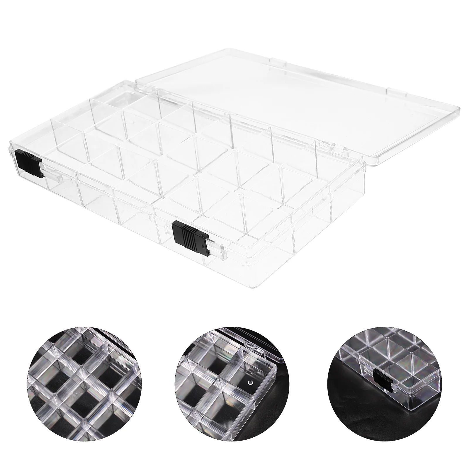 Jewelry Boxes Storage Case Bead Task for Special Education Grid Organizer Container Transparent Parts