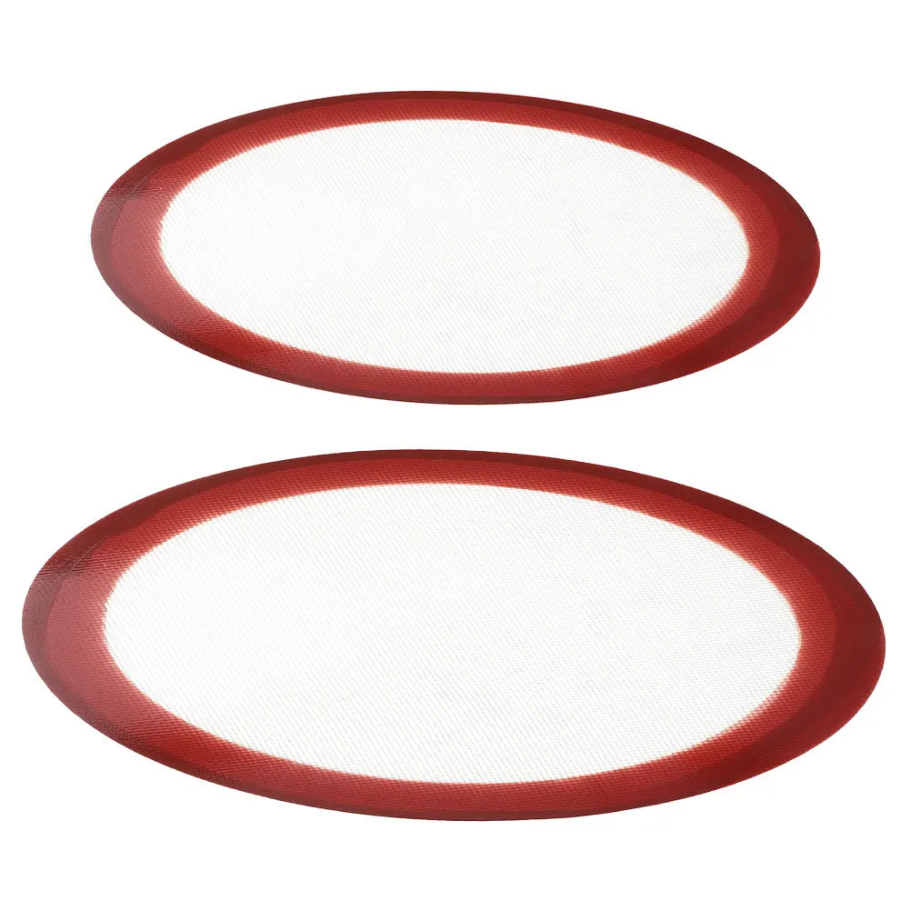 

2pcs Round Silicone Baking Mat Large Nonstick Reusable Baking Sheets For Oven Pizza Cookie Roasting Macaron Microwave Pastry