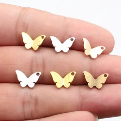 WYSIWYG 40pcs 13x8mm 6 Colors Butterfly Charms Pendant For DIY Jewelry Making Handmade Jewelry Craft Findings