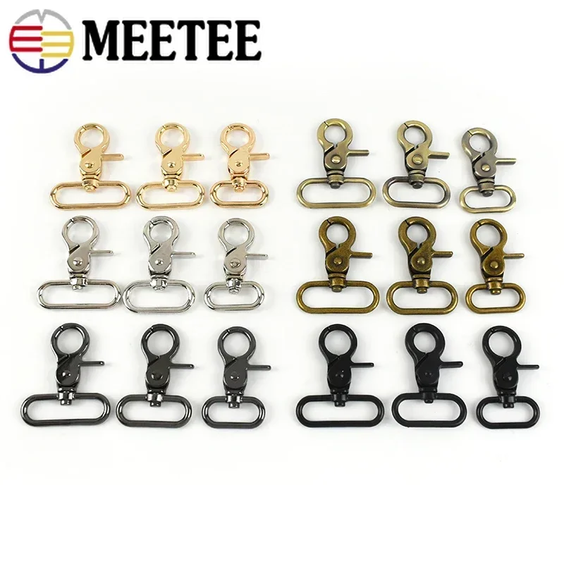 4/10Pcs Metal Lobster Buckle 20-50mm Carabiner Swivel Trigger Hook Bag Strap Dog Collar Connector Clasp DIY Sewing Accessories