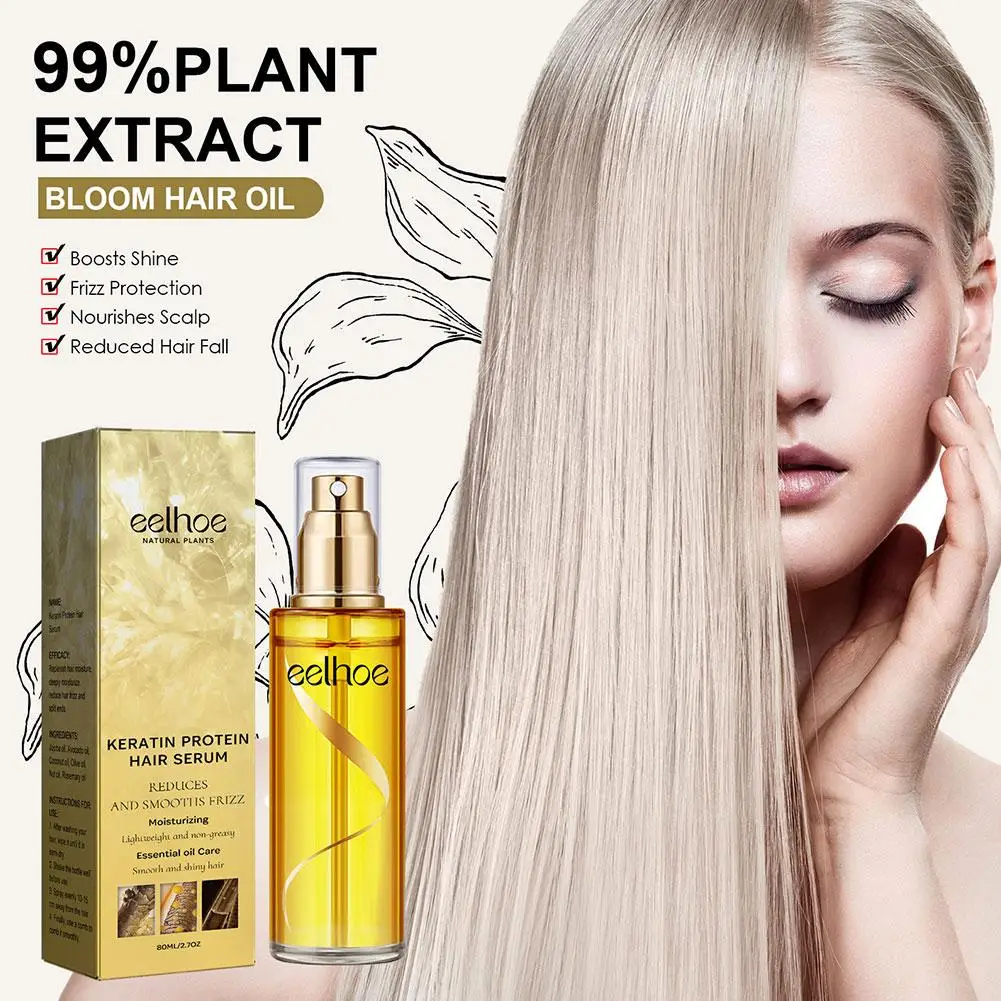 Fragrância Hair Care Óleo Essencial, Reparação de Queratina, Cabelo Macio, Anti Essência Danificada, Suavização Sedosa, Melhorando a Proteína, Fr A6U5