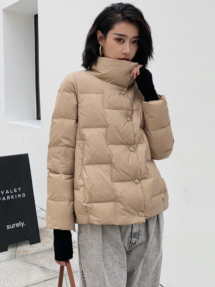 

Nice Winter Clothes Women Coats Korean Fashion New Long Sleeves Fashionable Loose Black Down Jacket Keep Warm Tops Garment