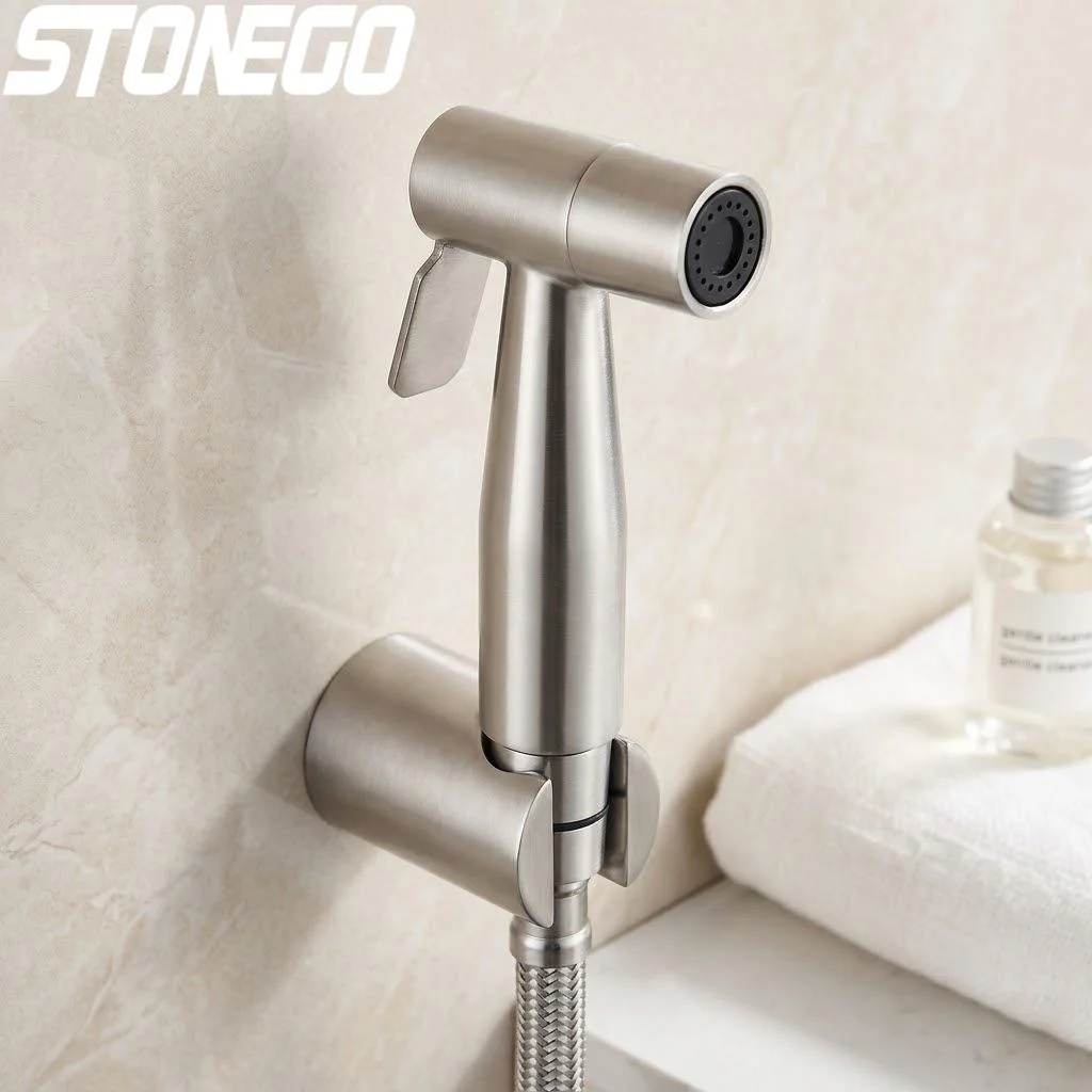 

Портативный ручной душ-биде из нержавеющей стали, насадка для смесителя в ванную, самоочищающийся аксессуар для легкой личной гигиены