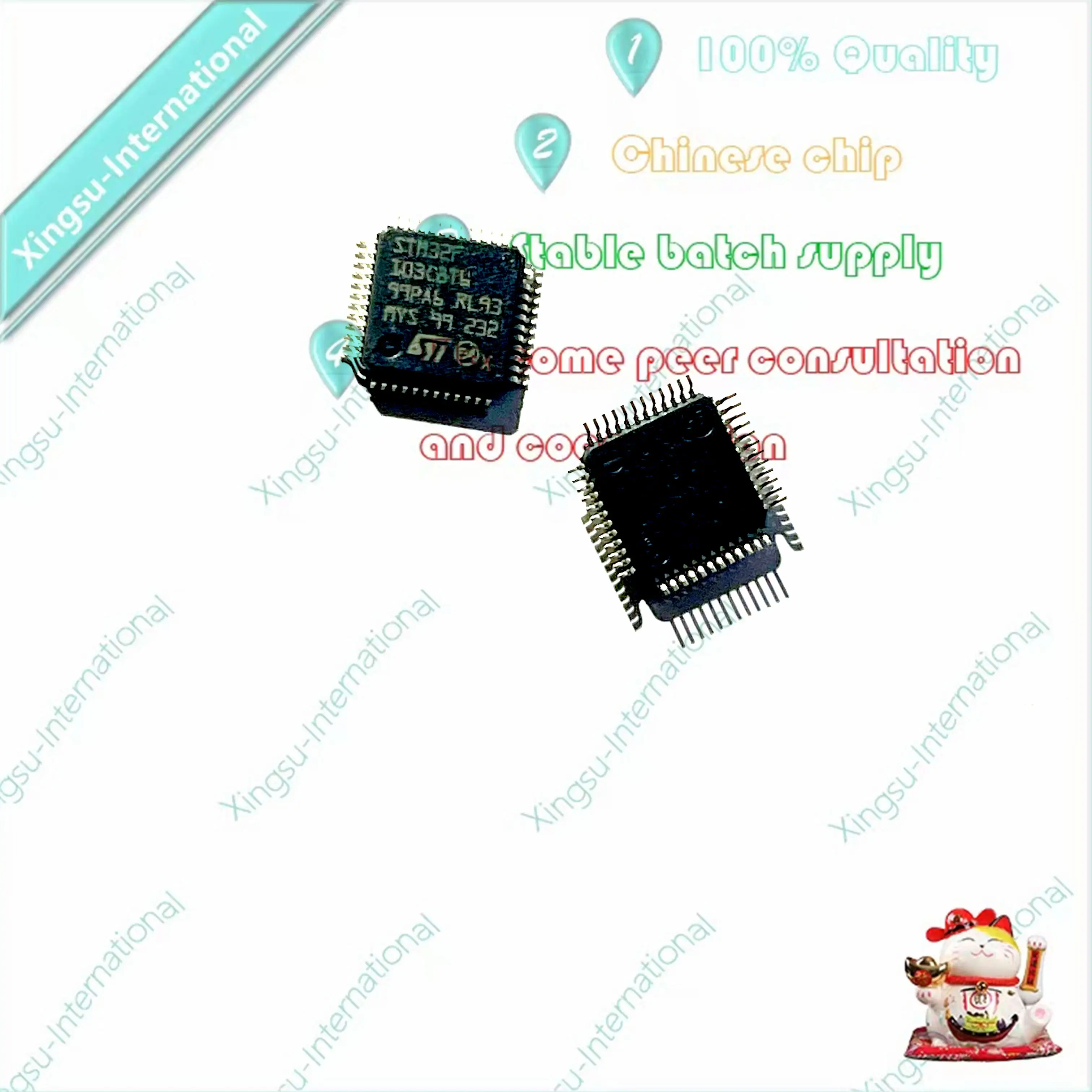 1 szt./sztukę oryginalny autentyczny STM32F103C8T6 MCU pakiet QFP-48 32-bitowy mikrokontroler