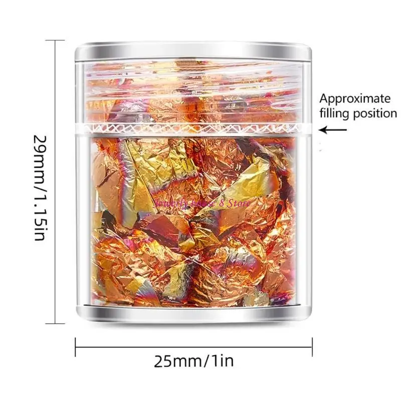 رقائق ورق زينة من رقائق الذهب المبهرة للمشروعات الفنية والديكورات المنزلية