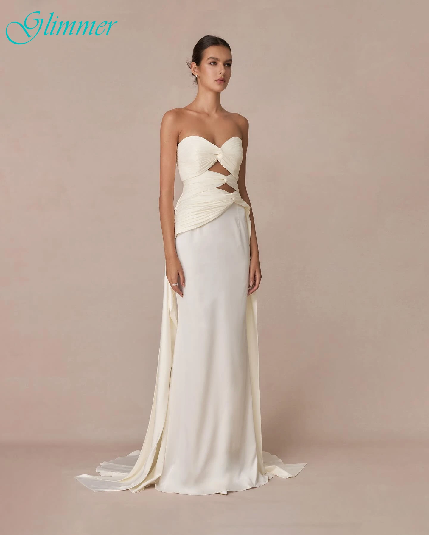 

Customized Straight Strapless Elegant Formal Evening Dress Delicate High Quality Celebrity Gowns Fashion Temperament Party Dress