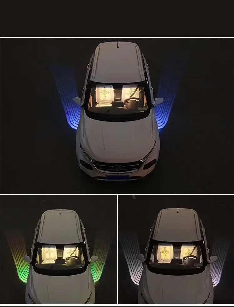 RQXR led welome light angel wing ground blanket lamp daytime running light for alfa romeo chrysler daewoo daihatsu dodge fiat