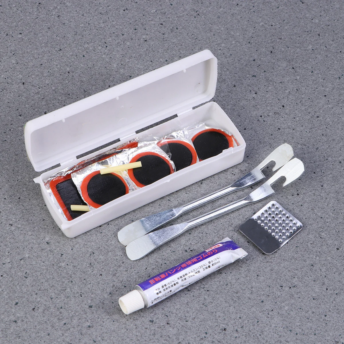 Tire Puncture Repair Kit Rubber Patches Portable Case Lightweight for Bicycle Inner Tubes Inflatable Items Cycling Essential