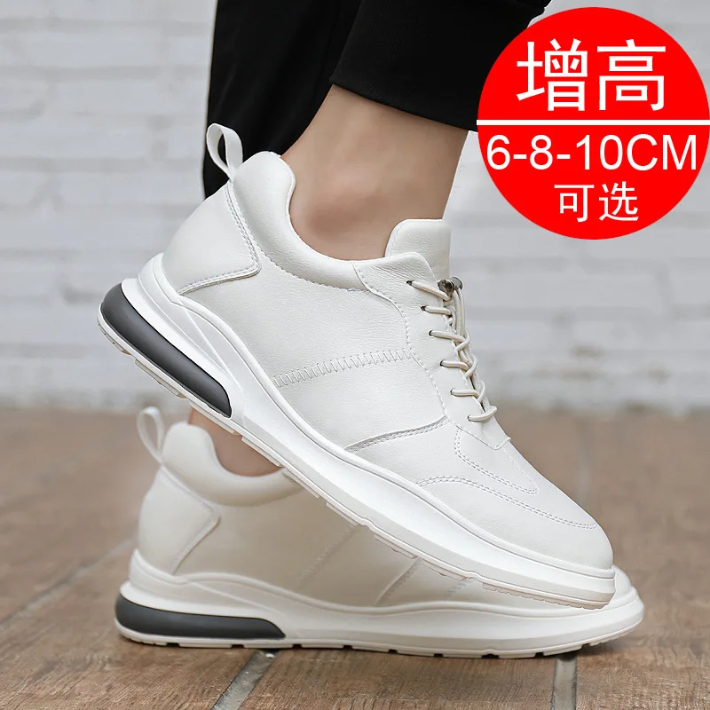 

Elevator Shoes Men Women Sneakers Height Increasing Shoes Invisible 6cm 8cm 10CM Heighten Sports Taller Lift White Shoes