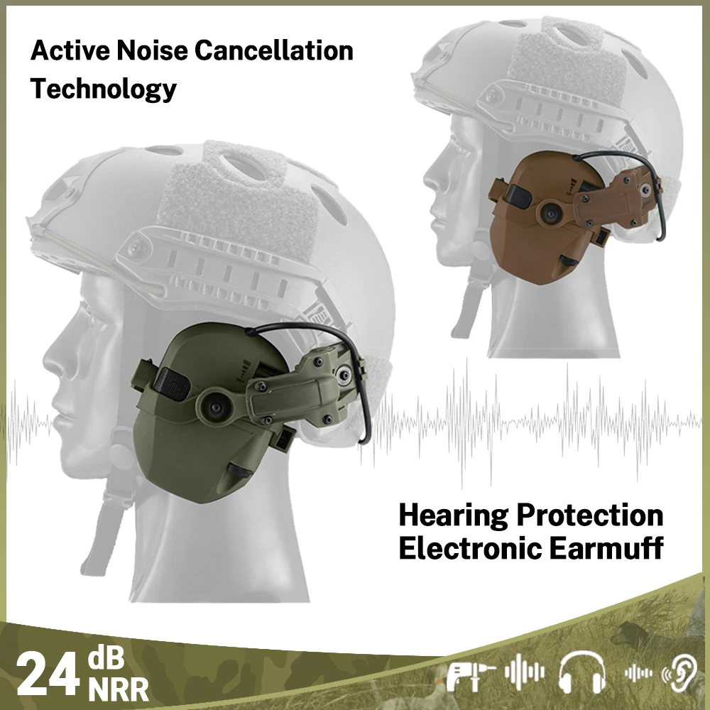 

Hearing Protection Electronic Shooting Earmuffs NRR 24dB Noise Reduction Shooting Tactical Headset for Airsoft