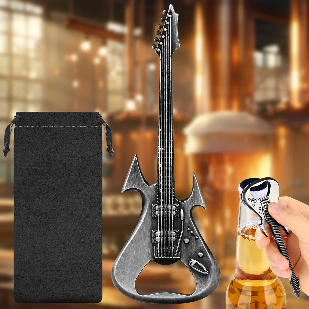Wholesale 5pcs Metal Guitar Beer Openers Portable Guitar Shaped Handle Bottle Openers Small Gift for Wedding Birthday Party