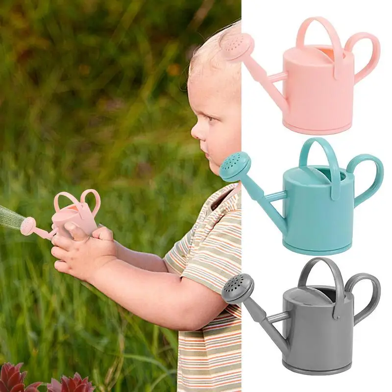 أطفال مسقاة البستنة لطيف علبة سقاية النباتات أداة المياه غلاية مقبض مريح وعاء للنباتات العصارية حديقة الزهور