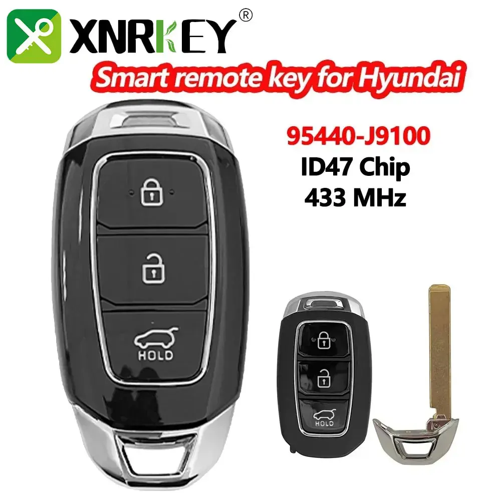 

XRNKEY 433MHz ID47 Chip P/N: 95440-J9100 Keyless Smart Remote Key Fob For Hyundai Veloster 2017 2018 2019