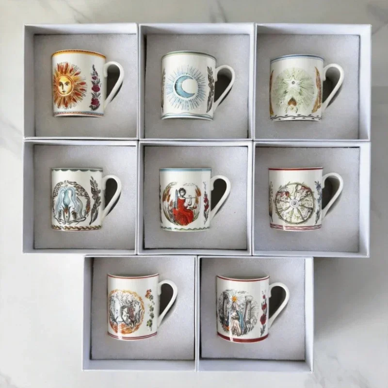 Cross Border Sun And Star Bone China Mugs Breakfast Cereal Cups Home Creative Coffee Couple Cups