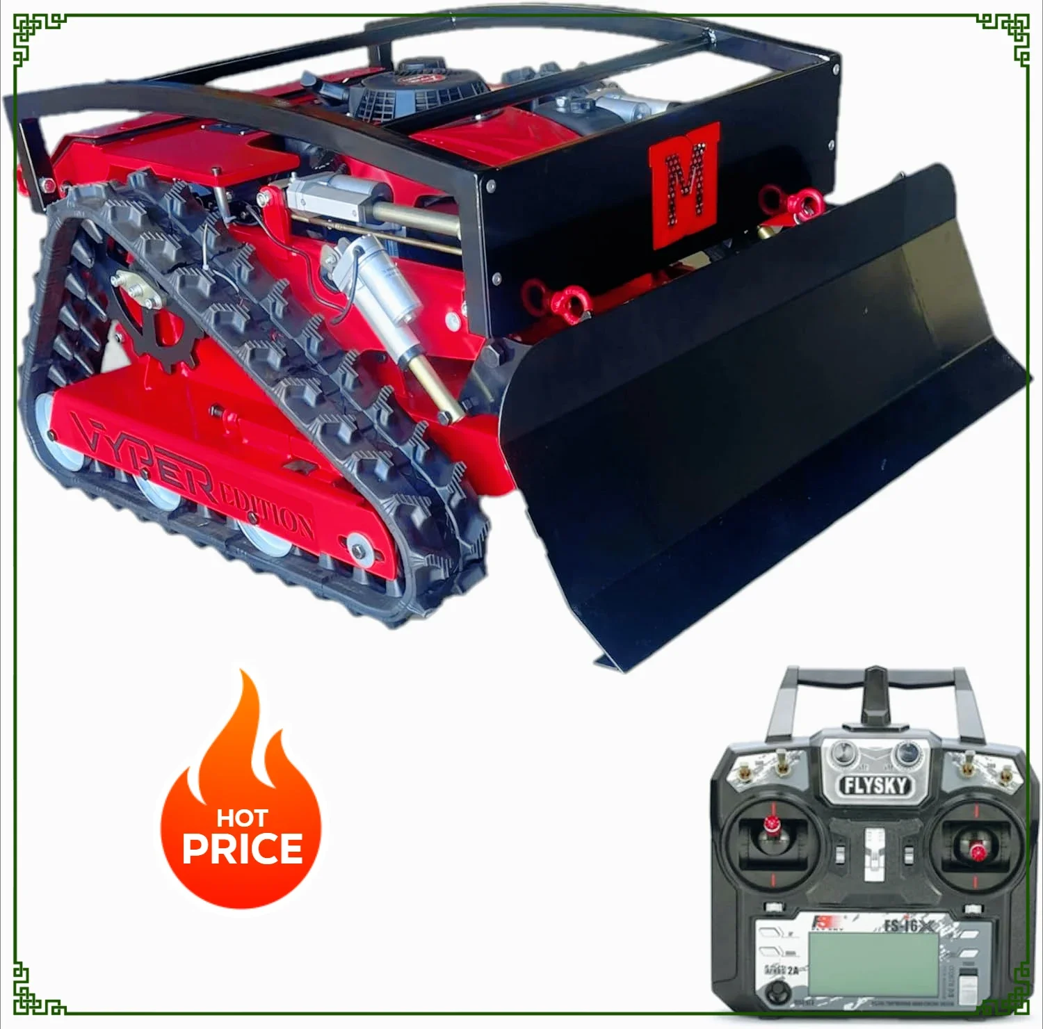 Inovador cortador de bateria dupla híbrido com carregamento automático + escova de neve, corte de 22 polegadas e 55 °   Capacidade da inclinação