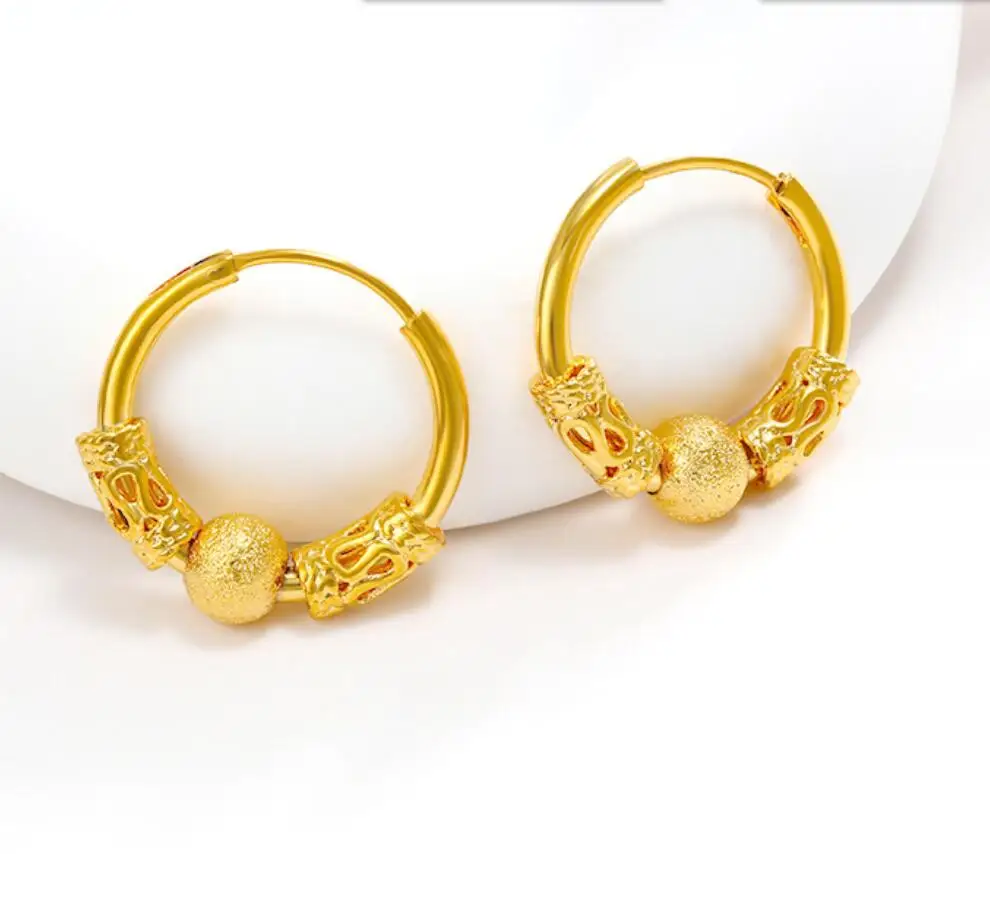 

2PCS Gold Color Hoop Earrings for Women Small Simple Round Circle Huggies Ear Rings Steampunk Accessories F1740