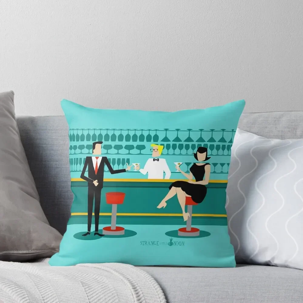 

1960s Retro Cocktail Lounge Throw Pillow sleeping pillows Bed pillowcases Decorative pillowcase pillow