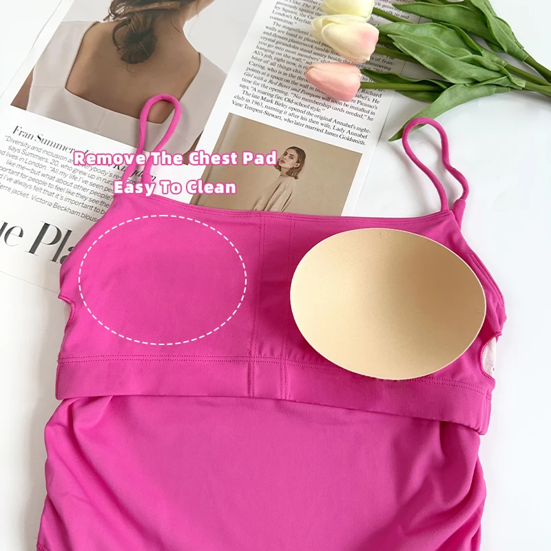 المرأة الصيف سلس مثير بروتيل سترة جميلة الظهر الراحة مبطن Bralette الطيات رقيقة الكتف الأشرطة قمم الملابس الداخلية 👚 👍️ #4