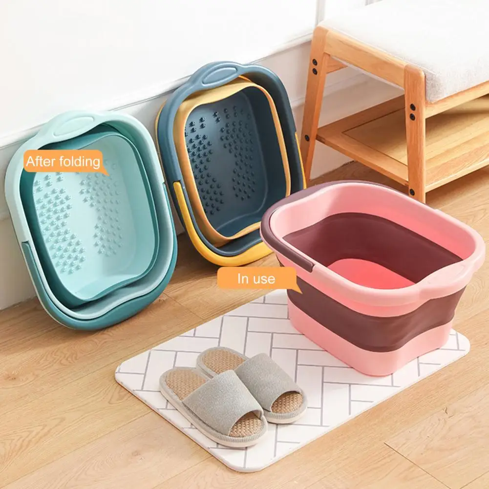 13L/15L Foot Bath Bucket With Portable Handle Convenient Foot Bath Basin Foldable Foot Soaking Tub Footbath Basin Home Bathroom