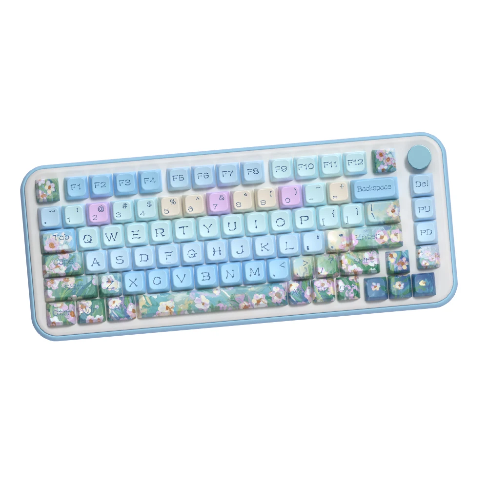 Imagem -06 - Little Daisy Theme Keycaps Perfil Cherry Keycap Personalizado Teclado Mecânico com Chaves 7u e Iso Original