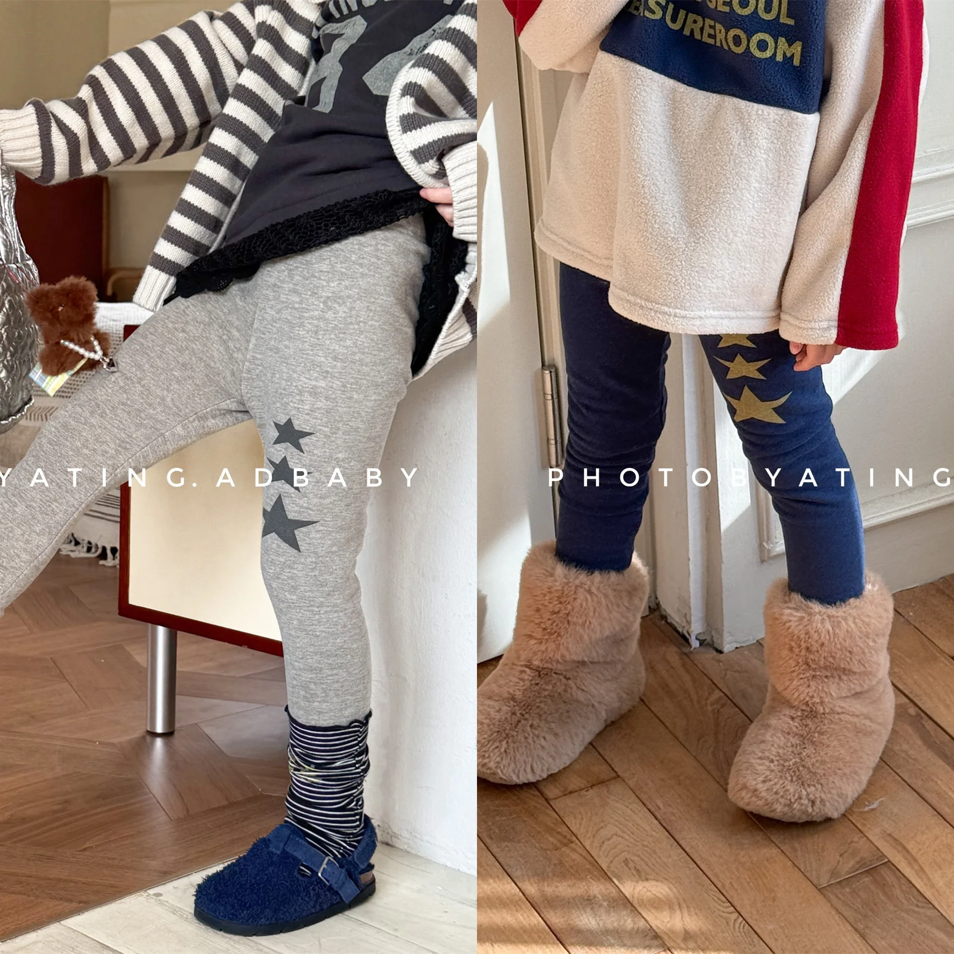 

Осень-зима 2022, флисовые леггинсы для девочек, детские теплые штаны, корейские бархатные леггинсы для маленьких девочек, брюки, детская одежда