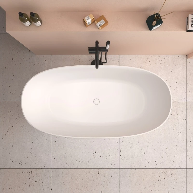 PMMA Acrylic Bathtub, Freestanding Modern Soaking Tub, 1-Piece Design for Home, Adult Use, Stylish Bathroom Fixture