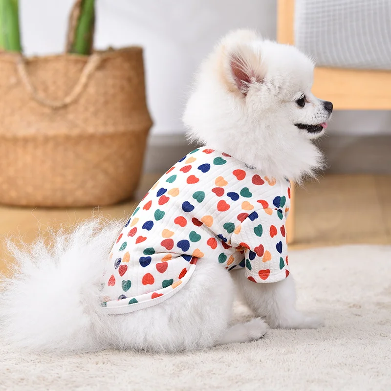 1pc Colorful Dog T-shirt, Summer Thin Breathable Clothing, Suitable For Small Dogs