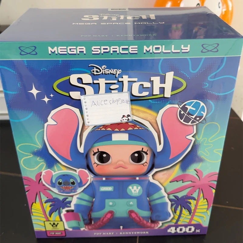 Genuine Treasure Up Mega Space Molly Stitch 400% Action Figure Lilo Stitch Room Decoration Collectible Toy Birthday Girl Gifts