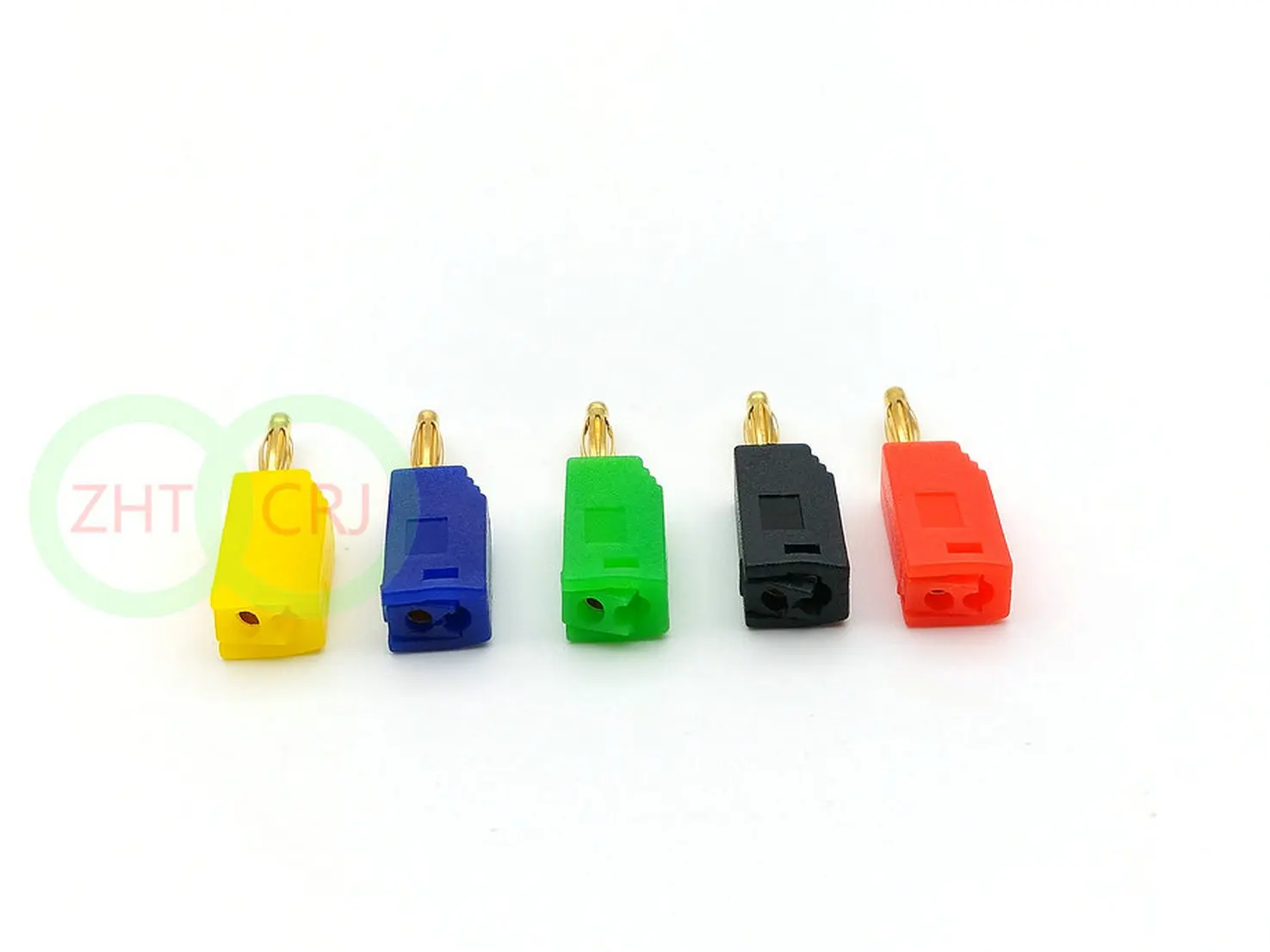 100pcs 2mm 5 color Gold Plated Banana Plug connector