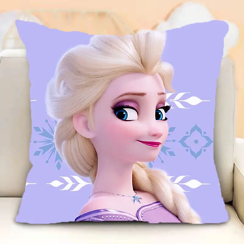 Disney  Elsa  Decorative Pillow Cases Cartoon Cushion Cover Children Girl Birthday Christmas Gift 40x40cm