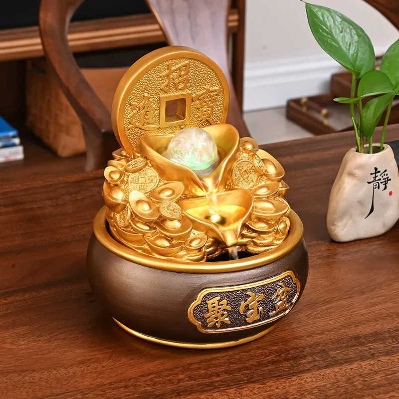 Cornucopia, flowing water makes money, ornaments, living room entrance,  feng shui wheel opening housewarming ceremony
