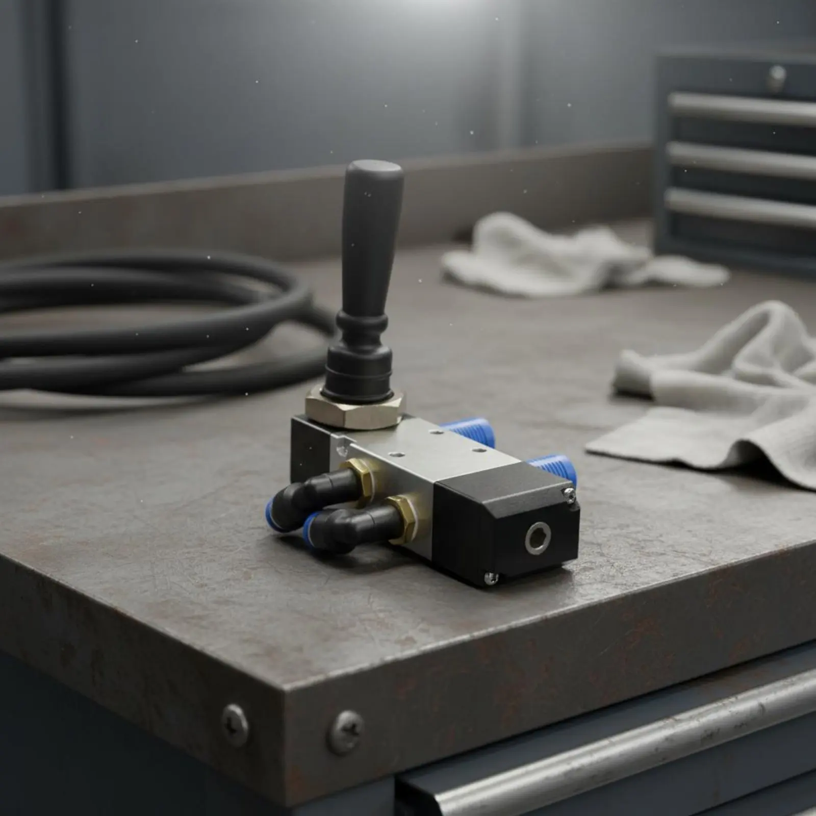 

Tire Changer Assist Arm Control Valve Long-Lasting Metal Body Tire Changer Auxiliary Arm Valve for Mechanics, Garage