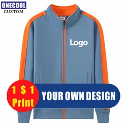 ONECOOL Hohe-Qualität Herbst Und Winter Dicke Jacke Individuelles Logo Druck Team Marke Stickerei Persönliche Design 6 Farben 2022 neue