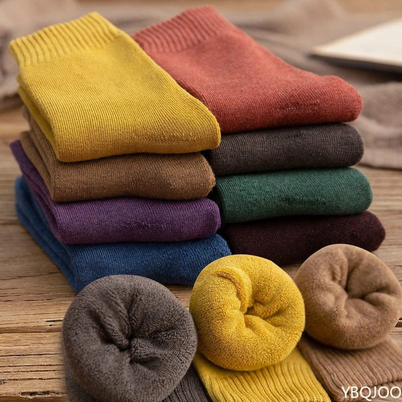 

11 пар новых зимних утепленных носков средней длины для женщин, модные универсальные женские носки, повседневные удобные теплые носки