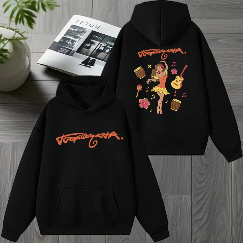 

Singer Karol G Tropicoqueta 2025 New Album Double Sided printed Hoodie Men women fashion Y2k pullover Unisex Fleece Sweatshirt