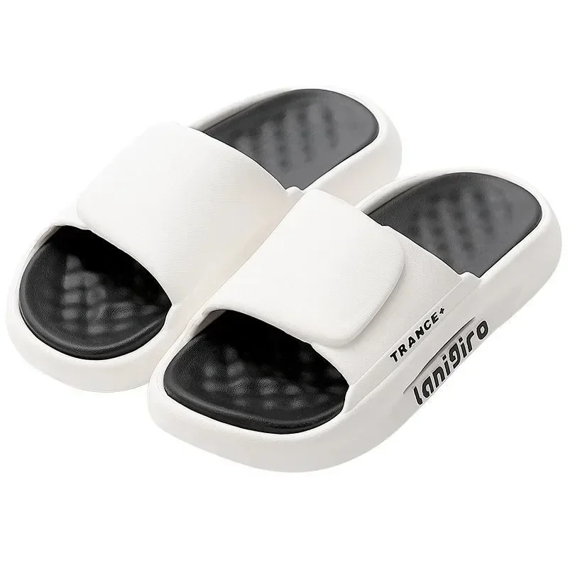 Shit-stepping slippers for men couples in summer, good-looking, outdoor wear, thick-soled, non-slip, indoor bathing slippers