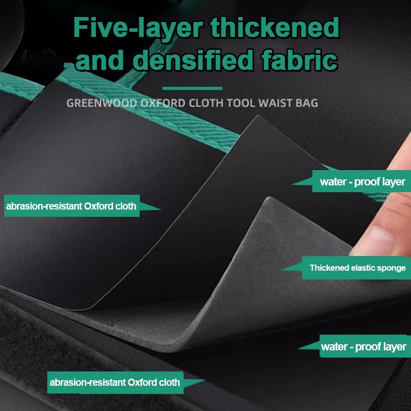 GREENERY – sac de rangement multifonctionnel pour ceinture d'outils d'électricien, Portable, étanche, robuste, organisateur d'outils matériels pour les réparations