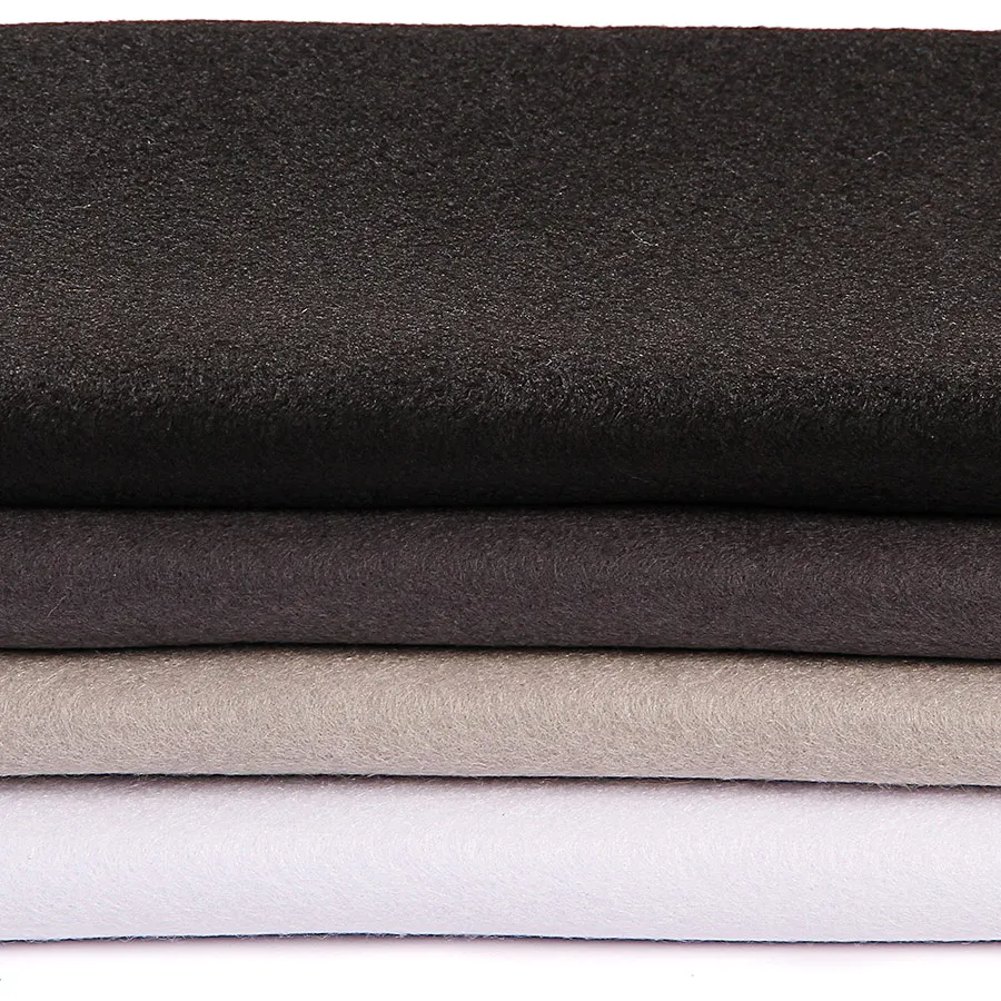 90X92CM Pure Color Soft Felt Fabric Grey White Black Nonwoven Cloth Needlework DIY Sewing Crafts Materials Clothes Supplies