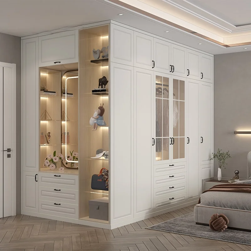 Custom-made whole-house wardrobes walk-in closets floor-to-ceiling cabinets and complete bedroom wardrobes