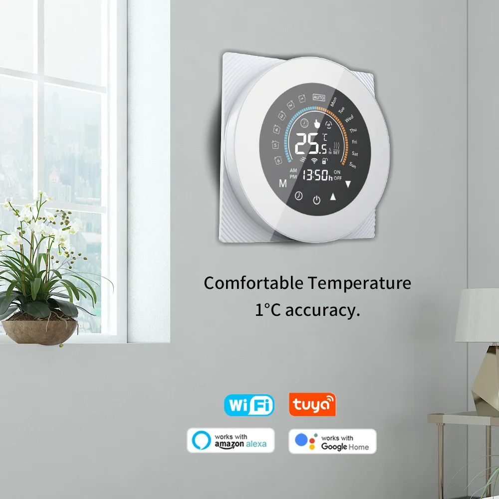 Tuya smart WiFi Thermostat Temperature Controller Water/Electric Floor Heating Gas Boiler smart life Work with Alexa Google Home