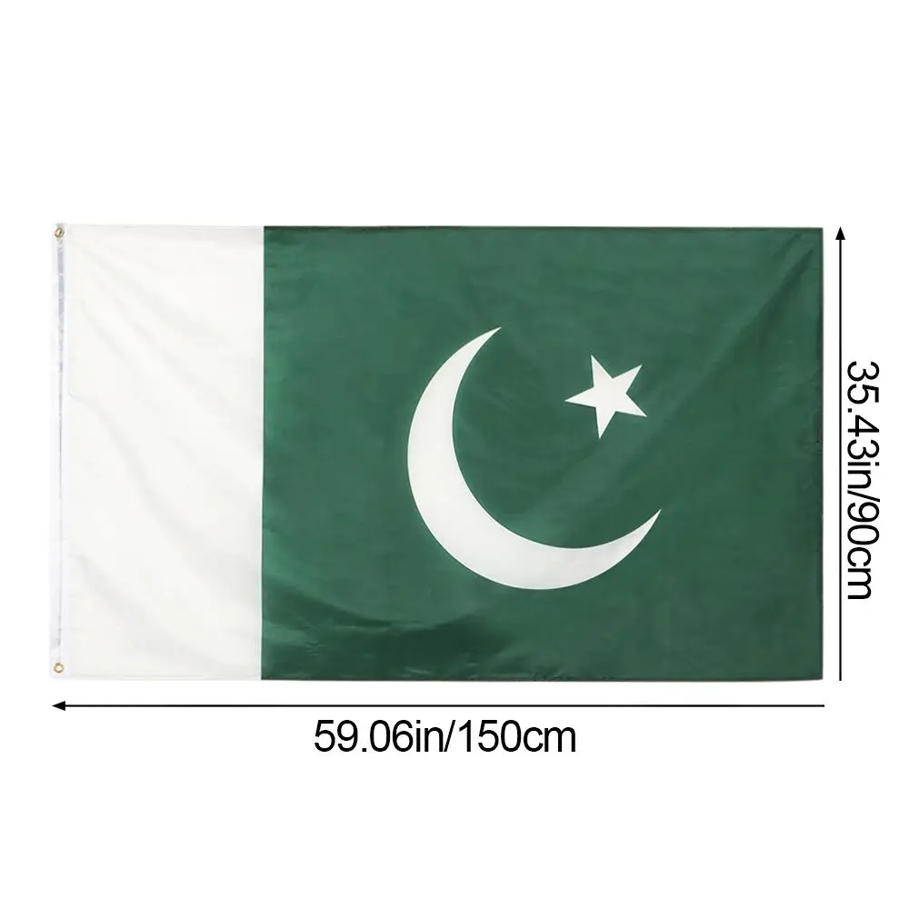 Polyester Party Supplies 90*150CM/3 x 5 FT Pakistan Flag Festive Articles Banners Bunting