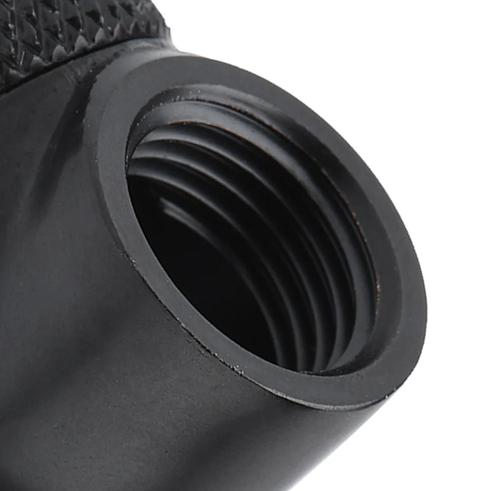 practical G1/4 Thread Rotary Tube Fitting Black/Silver Easy Screw PC Water Cooling 90 Degree Angle Connector Liquid Cooling
