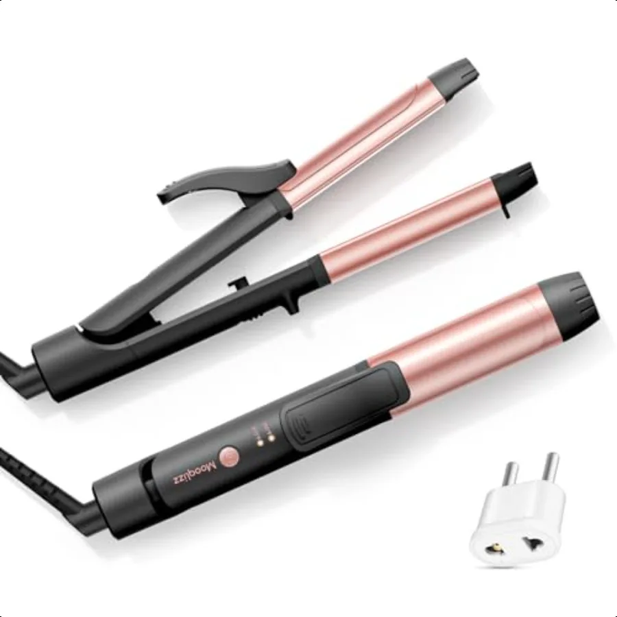 

Dual Voltage Curling Iron Travel Flat Iron Hair Curler in One for European 1 1 4 Inch Ceramic Plates with Adjustable Temperatur